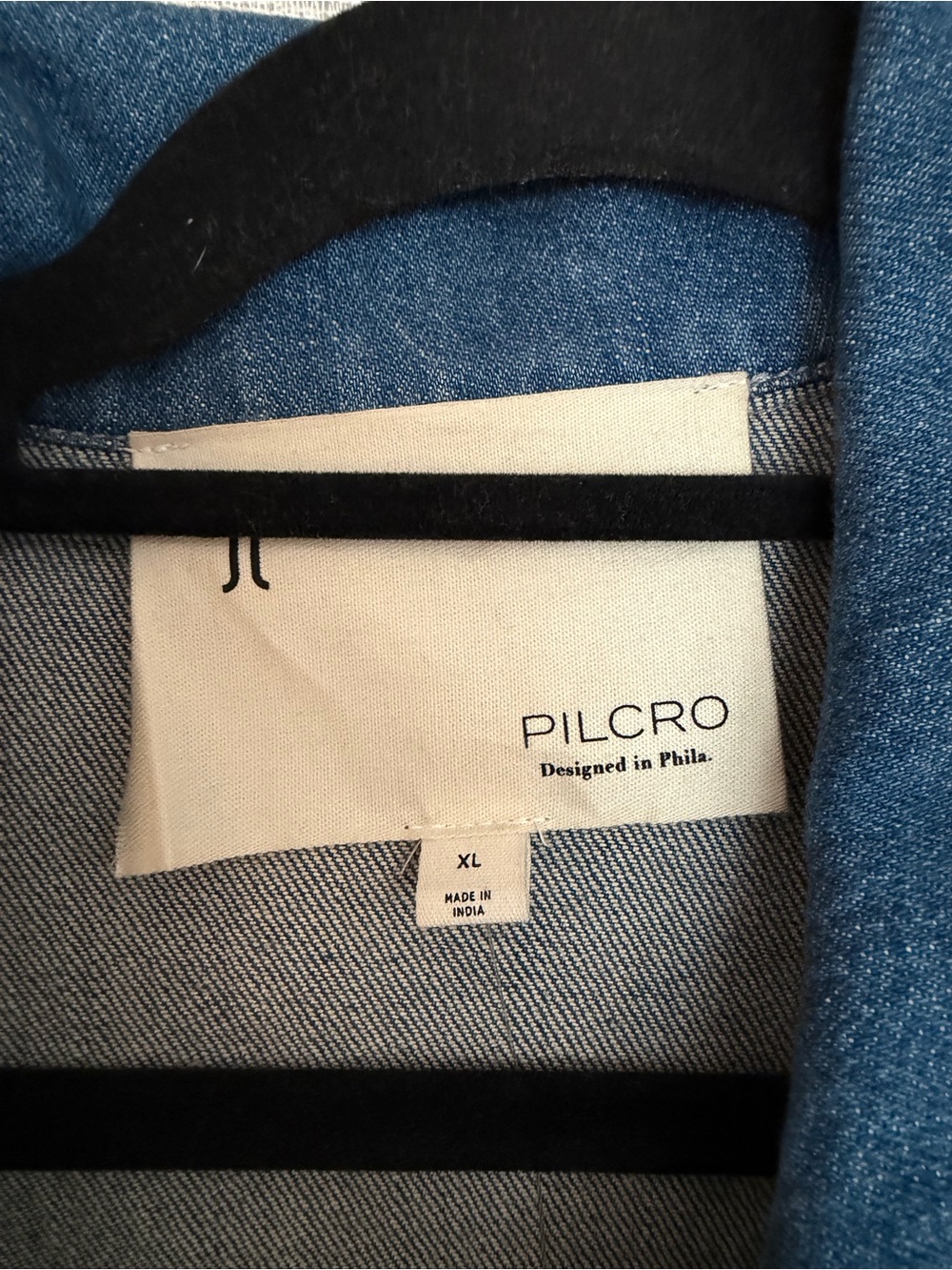 Anthropologie Embellished Dark Blue Denim Jacket - Picture 3 of 5